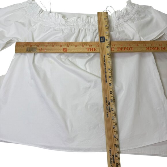 Ramy Brook Quinn Embroidered Off-Shoulder White Cotton Top Size M NWT Boho - Picture 7 of 9